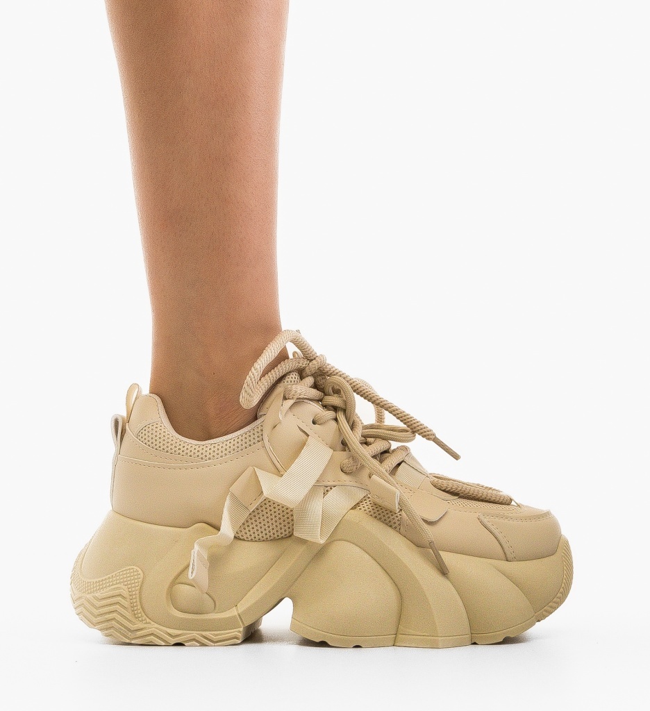 Sneakers dama Thild Bej - 5 | YEO