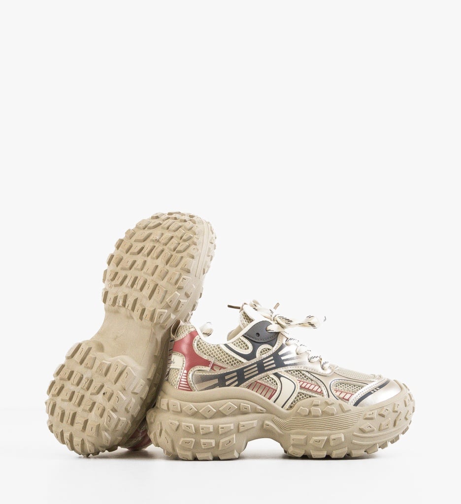 Sneakers dama Zan Khaki - 4 | YEO