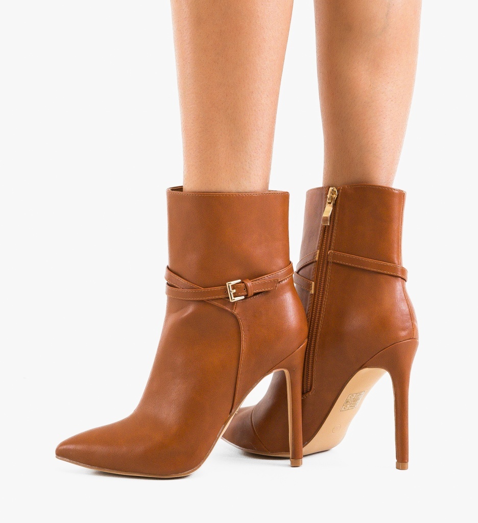 Botine dama Barbara Camel - 3 | YEO