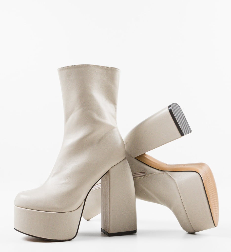 Botine dama Greff Bej - 5 | YEO