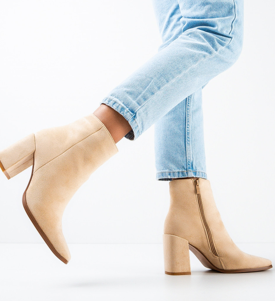 Botine dama Kyra Bej - 1 | YEO