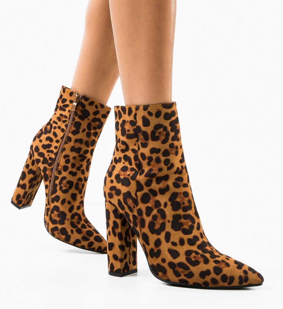 Botine dama Leo Animal Print - 3 | YEO