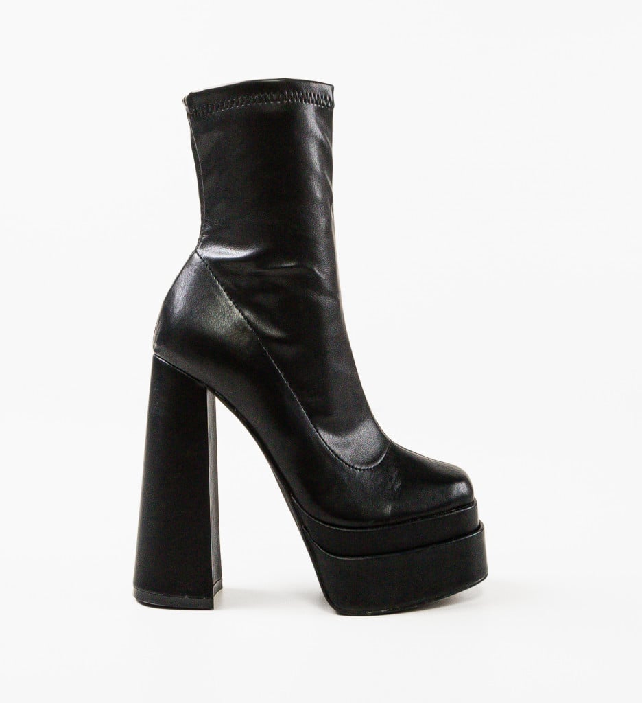 Botine dama Platouy Negre - 4 | YEO