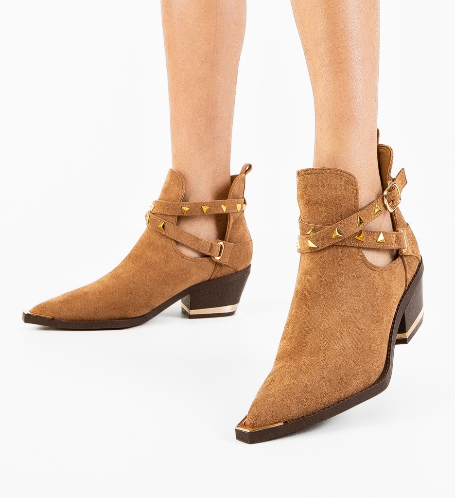 Botine dama Qamar Khaki - 1 | YEO