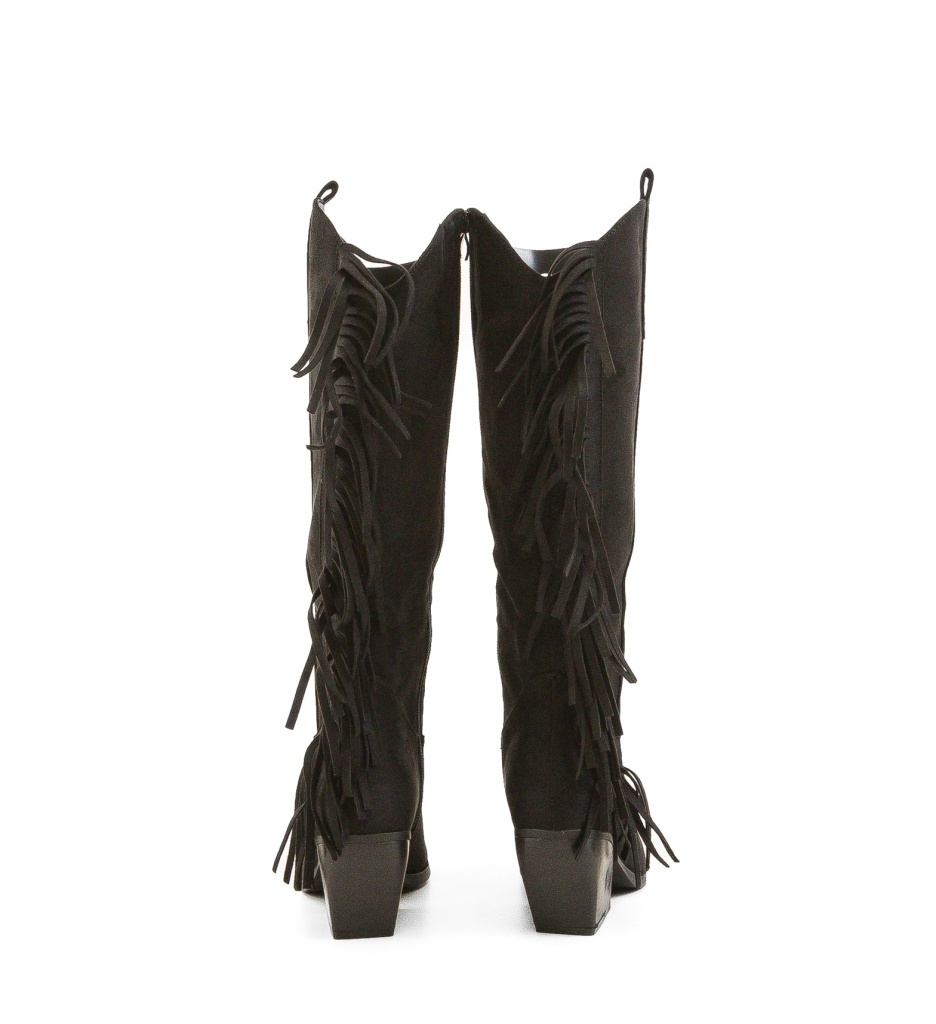 Cizme dama Franj Negre - 4 | YEO
