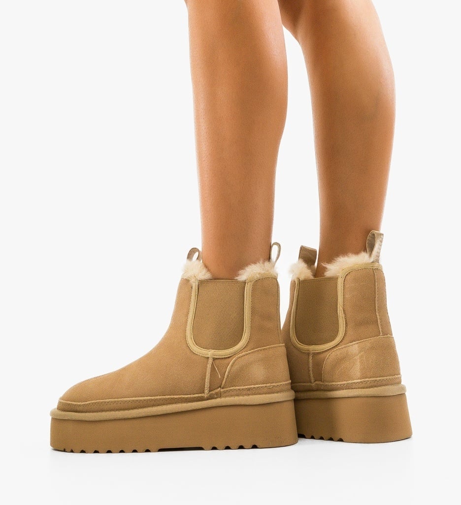 Cizme tip Ug Heniz Bej - 1 | YEO