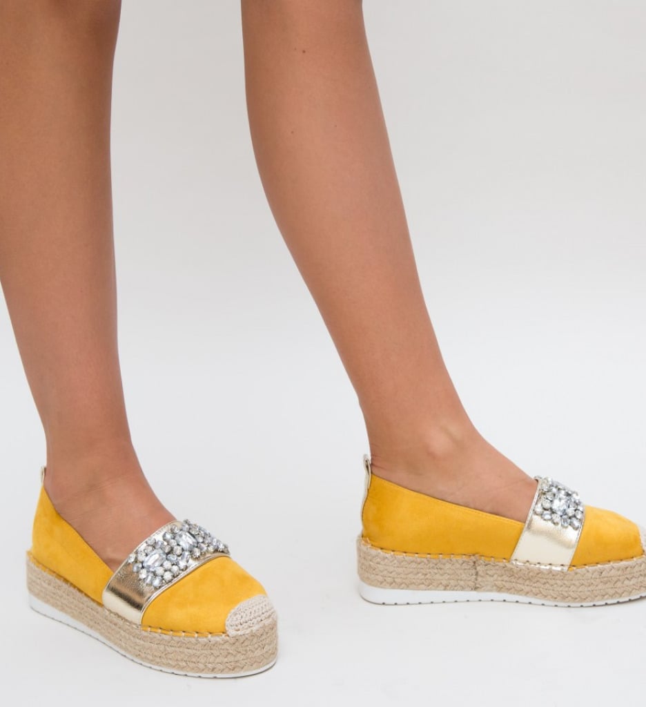 Espadrile Cute Galbene - 3 | YEO