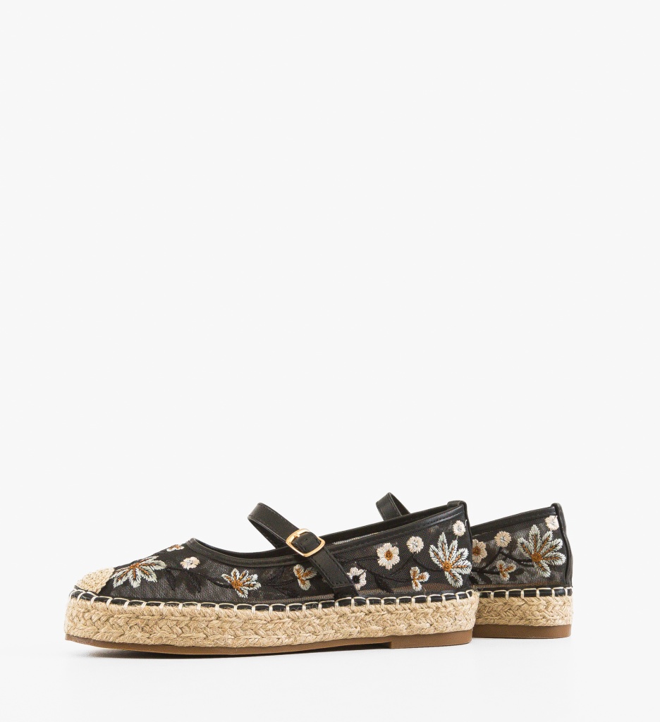 Espadrile dama Mason Negre - 4 | YEO