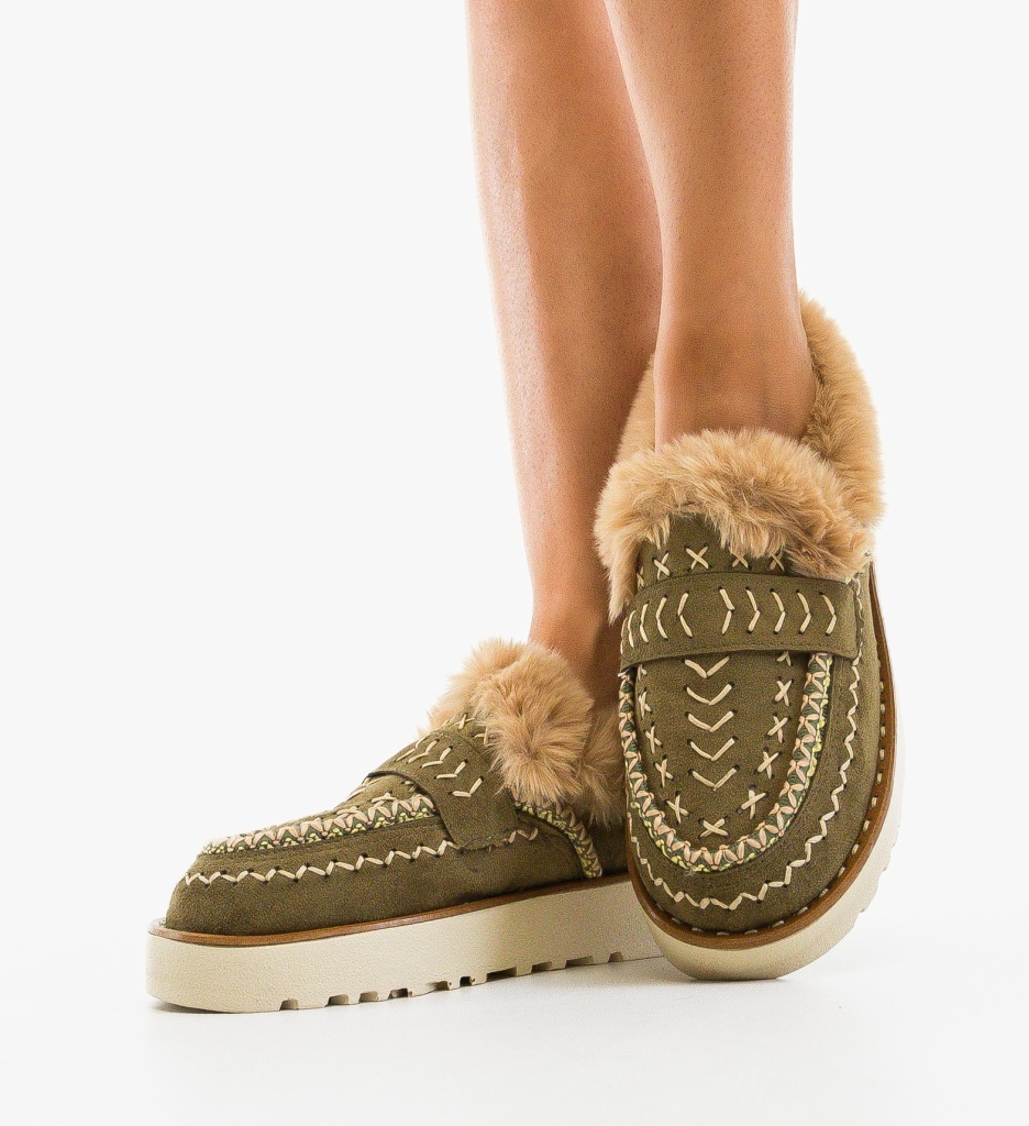 Pantofi Casual Chunky Verzi - 2 | YEO