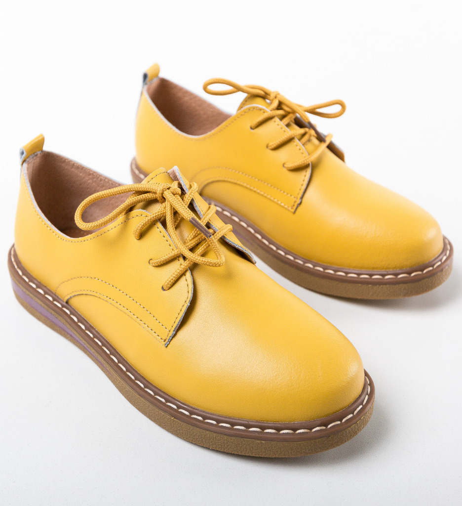 Pantofi Casual Doria Galbeni - 4 | YEO