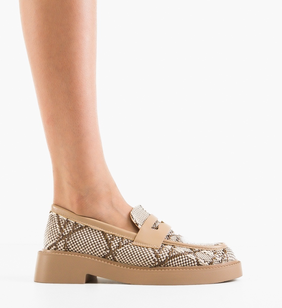 Pantofi Casual Mikael Khaki - 5 | YEO
