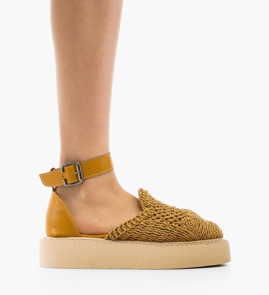 Pantofi Casual Rauros Galbeni - 5 | YEO