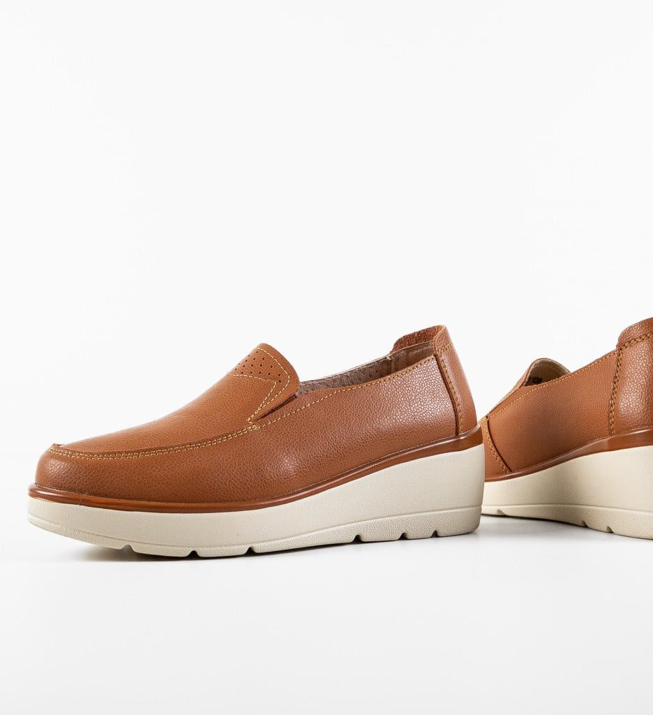 Pantofi Casual Sanam Camel - 4 | YEO