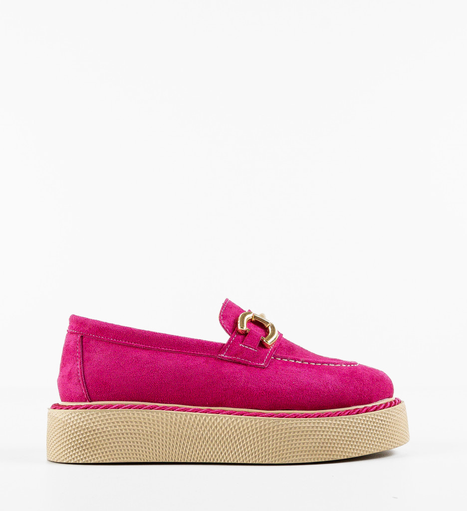 Pantofi Casual Selvie Fuchsia - 4 | YEO