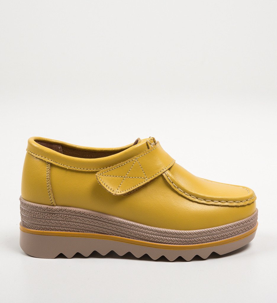 Pantofi Casual Straif Galbeni - 4 | YEO