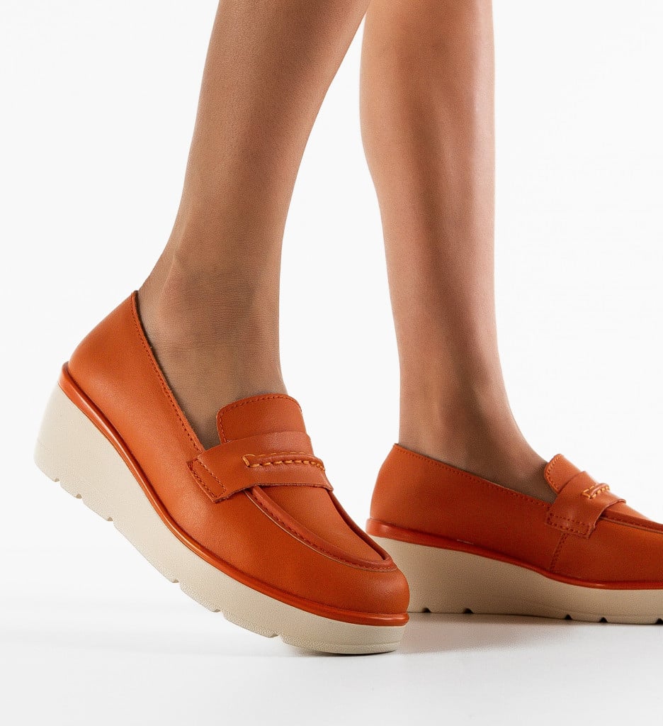 Pantofi Casual Teyana Portocalii - 1 | YEO