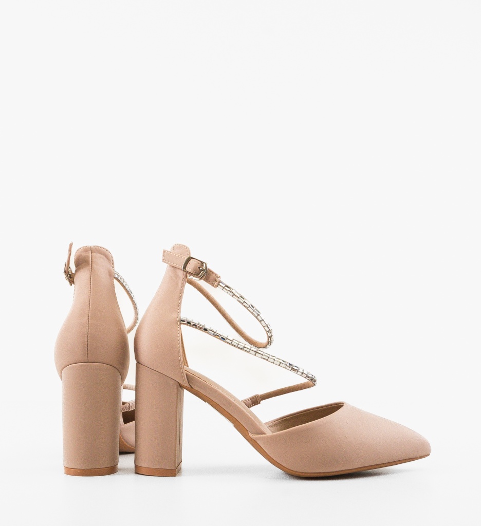 Pantofi cu toc Kudia Bej - 3 | YEO