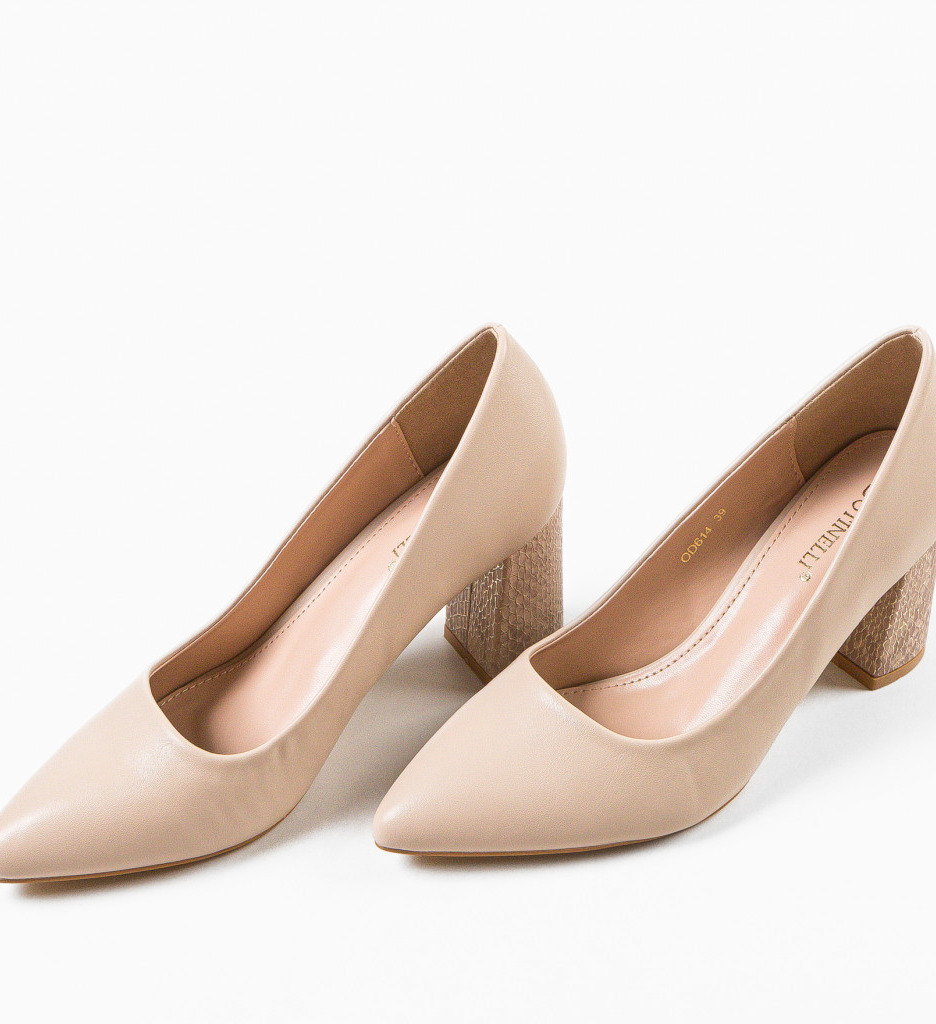 Pantofi cu toc Tuka Nude - 4 | YEO