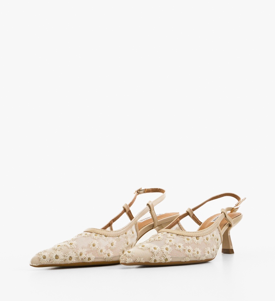 Pantofi dama Kylie Bej - 3 | YEO