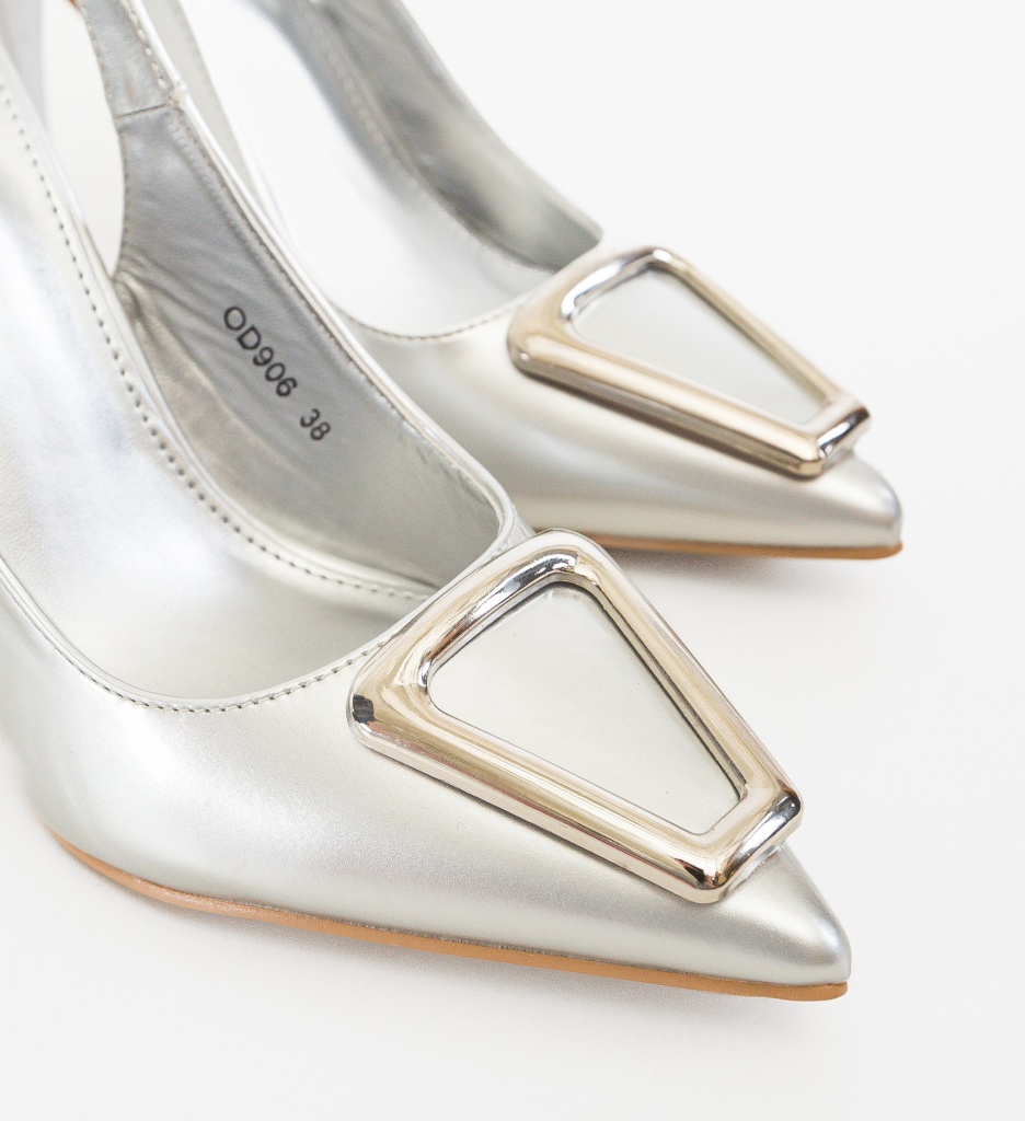 Pantofi dama Malas Argintii - 4 | YEO