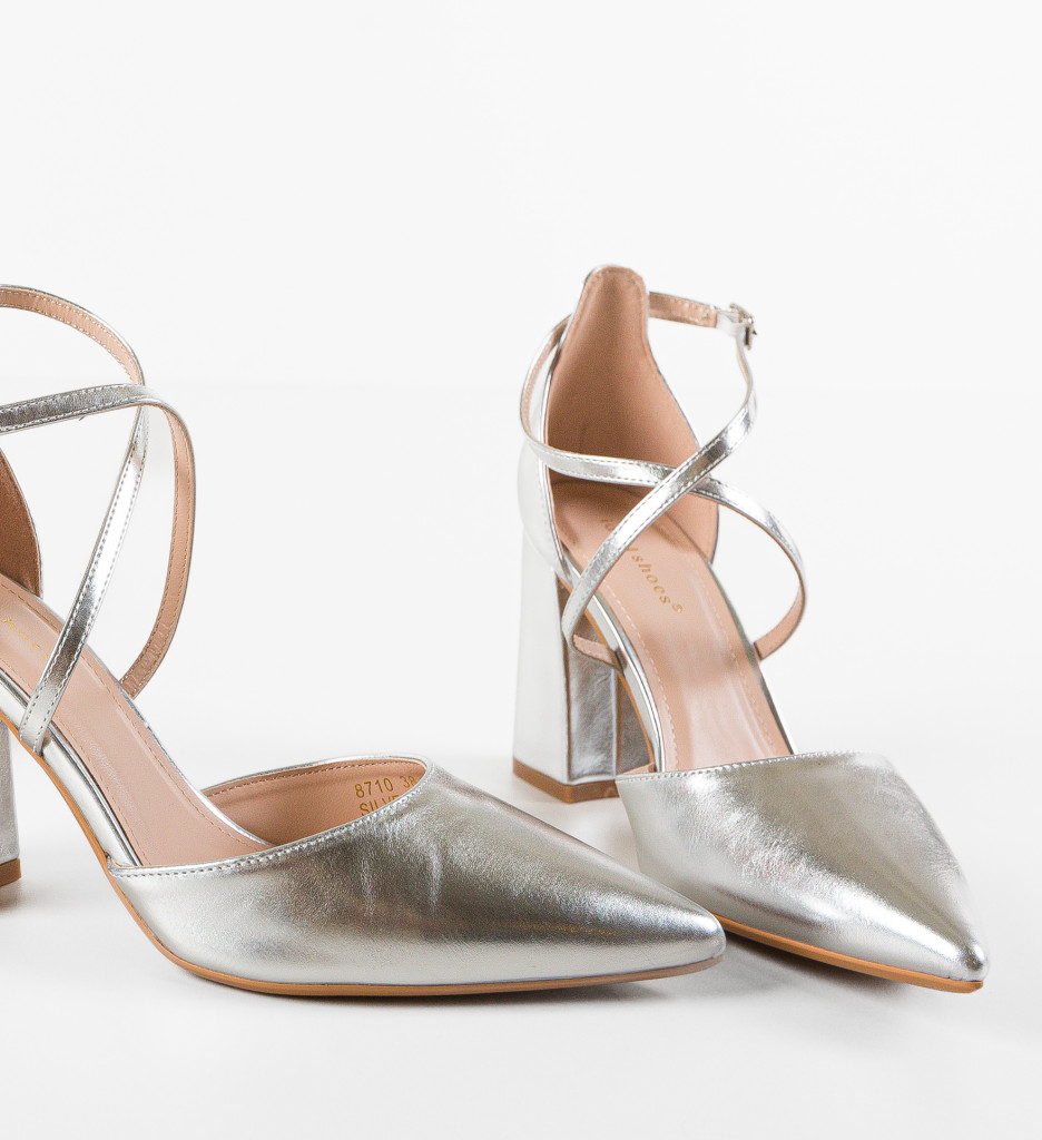 Poze Pantofi dama Nera Argintii depurtat.ro 