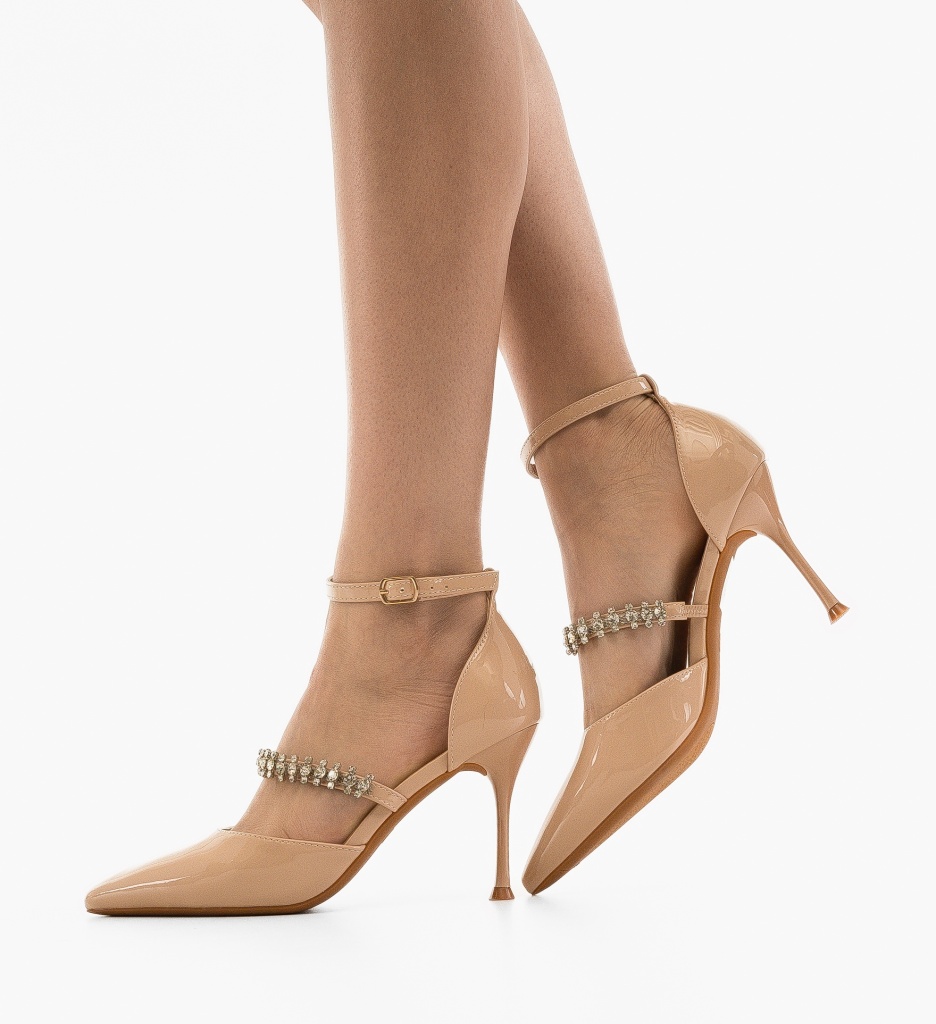 Pantofi dama Rhys Bej - 1 | YEO