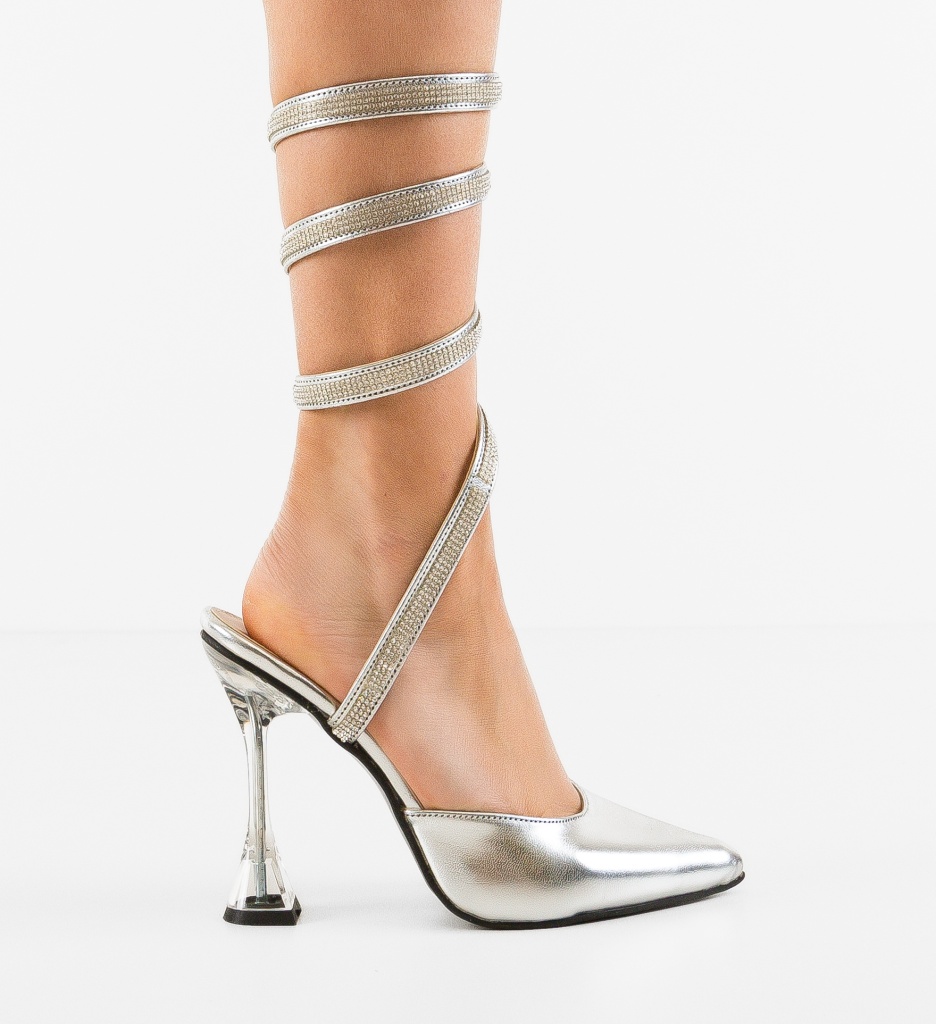 Pantofi dama Tamzin Argintii - 5 | YEO