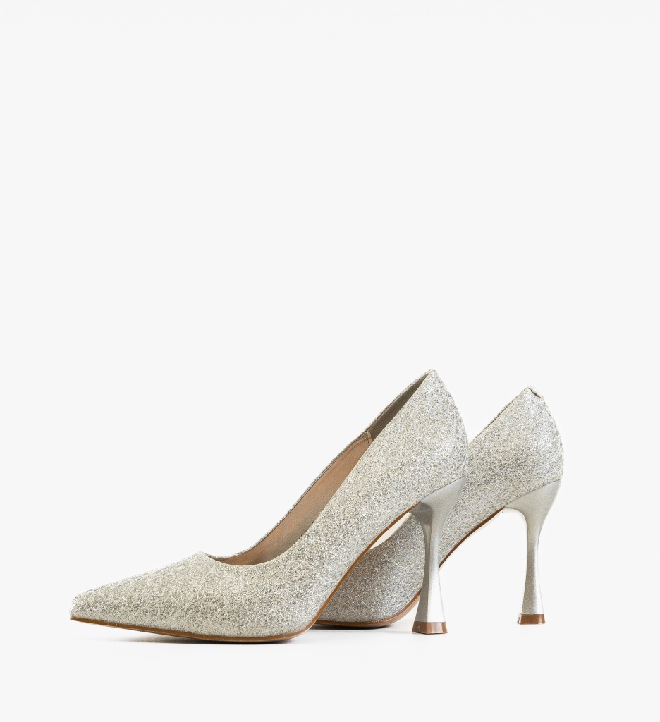 Pantofi stiletto dama Bridie Argintii - 2 | YEO