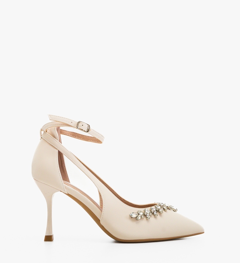 Pantofi stiletto dama Daray Bej