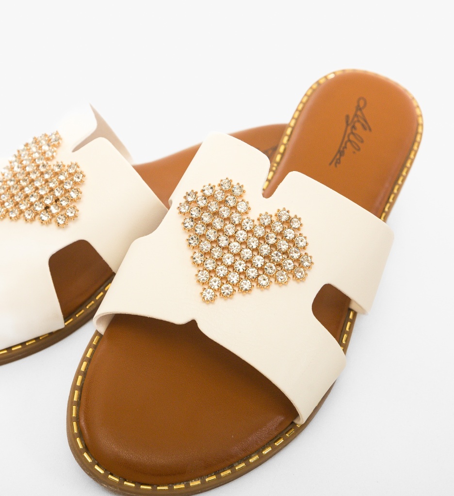 Papuci dama Lovely Albi - 2 | YEO