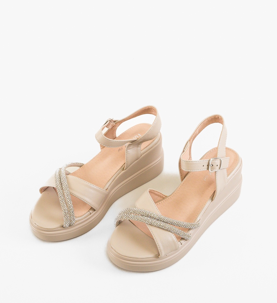 Platforme dama Mykfa Bej - 3 | YEO