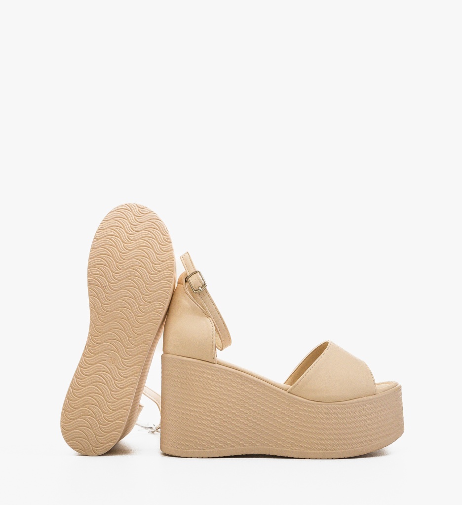 Platforme dama Tamar Bej - 3 | YEO