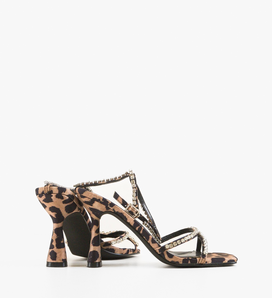 Sandale cu toc Aron Animal Print - 2 | YEO