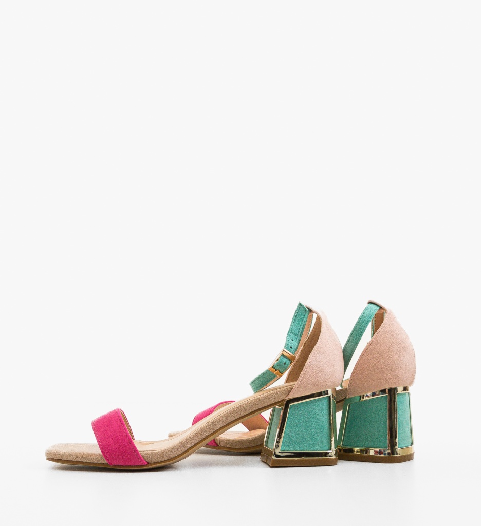 Sandale cu toc Bryan Fuchsia - 2 | YEO