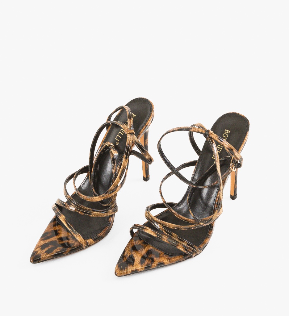 Sandale cu toc Cazimar Print - 4 | YEO