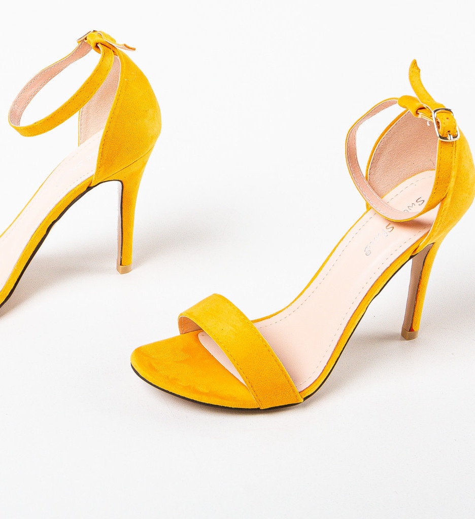 Poze Sandale cu toc Devlin Galbene depurtat.ro 