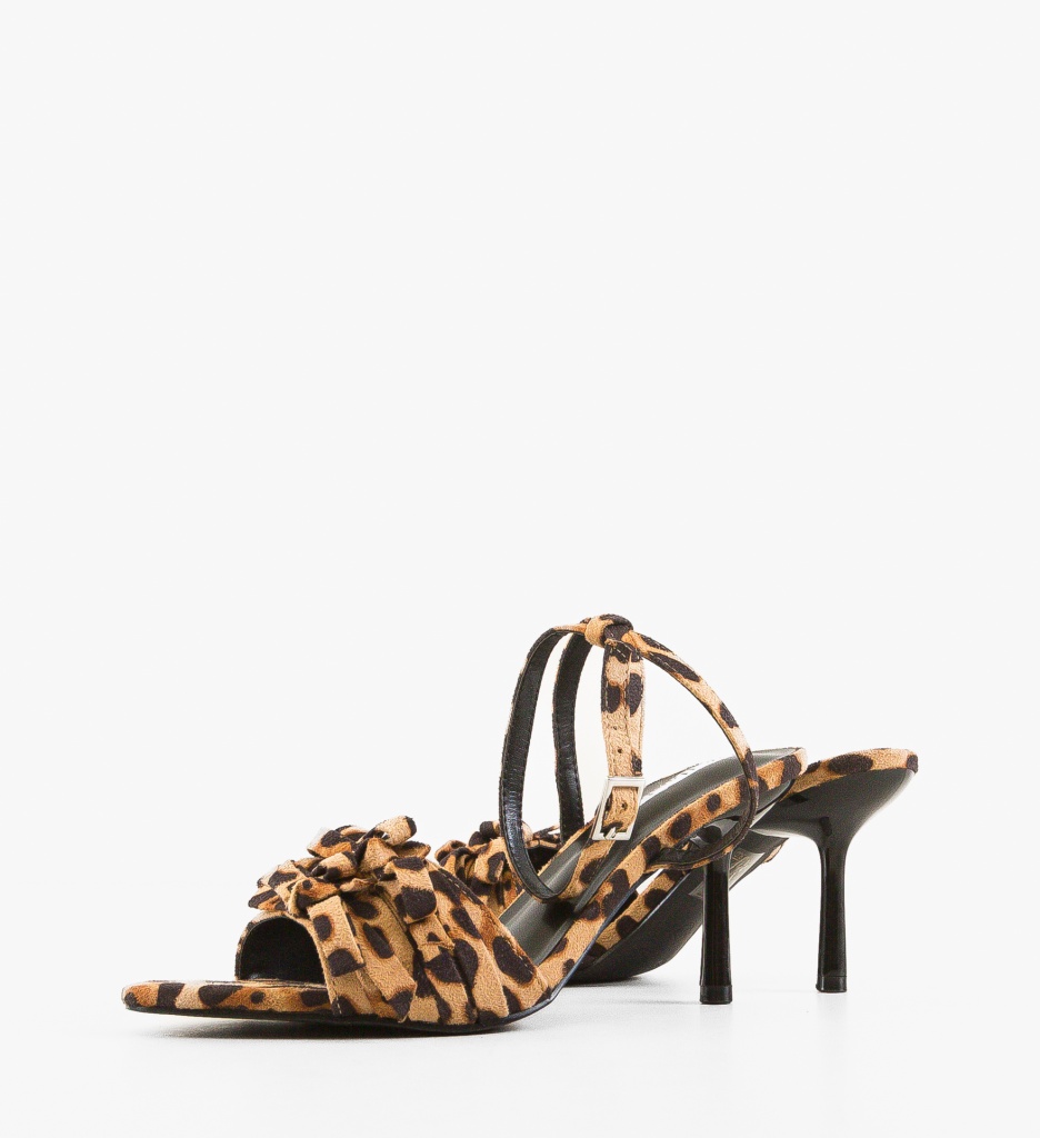 Sandale cu toc Devon Animal Print - 2 | YEO