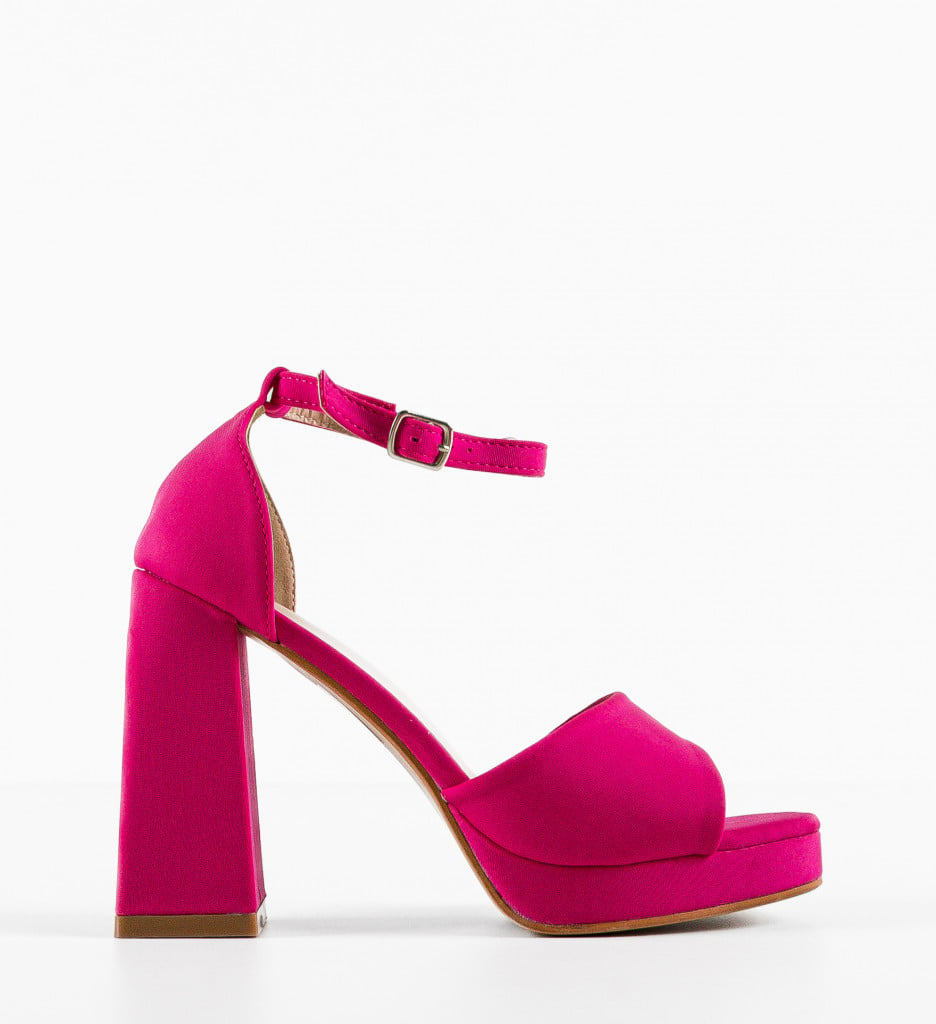 Sandale cu toc Harsh Fuchsia - 4 | YEO