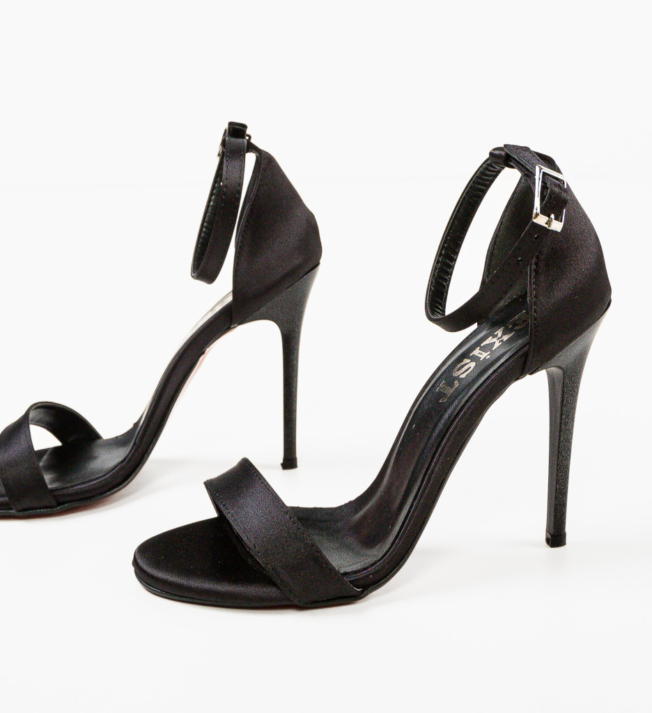 Sandale cu toc Pihana Negre