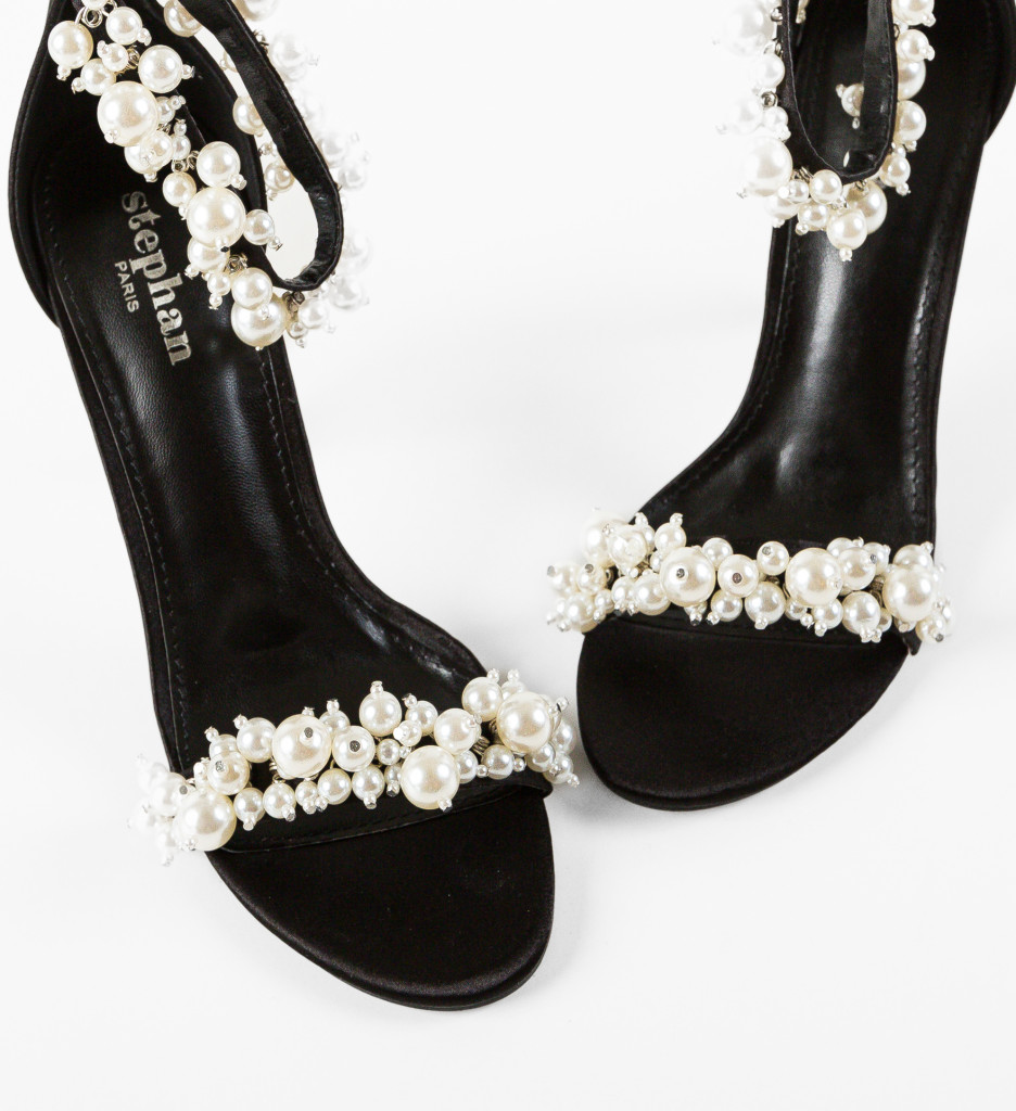 Sandale cu toc Pykrop Negre - 5 | YEO