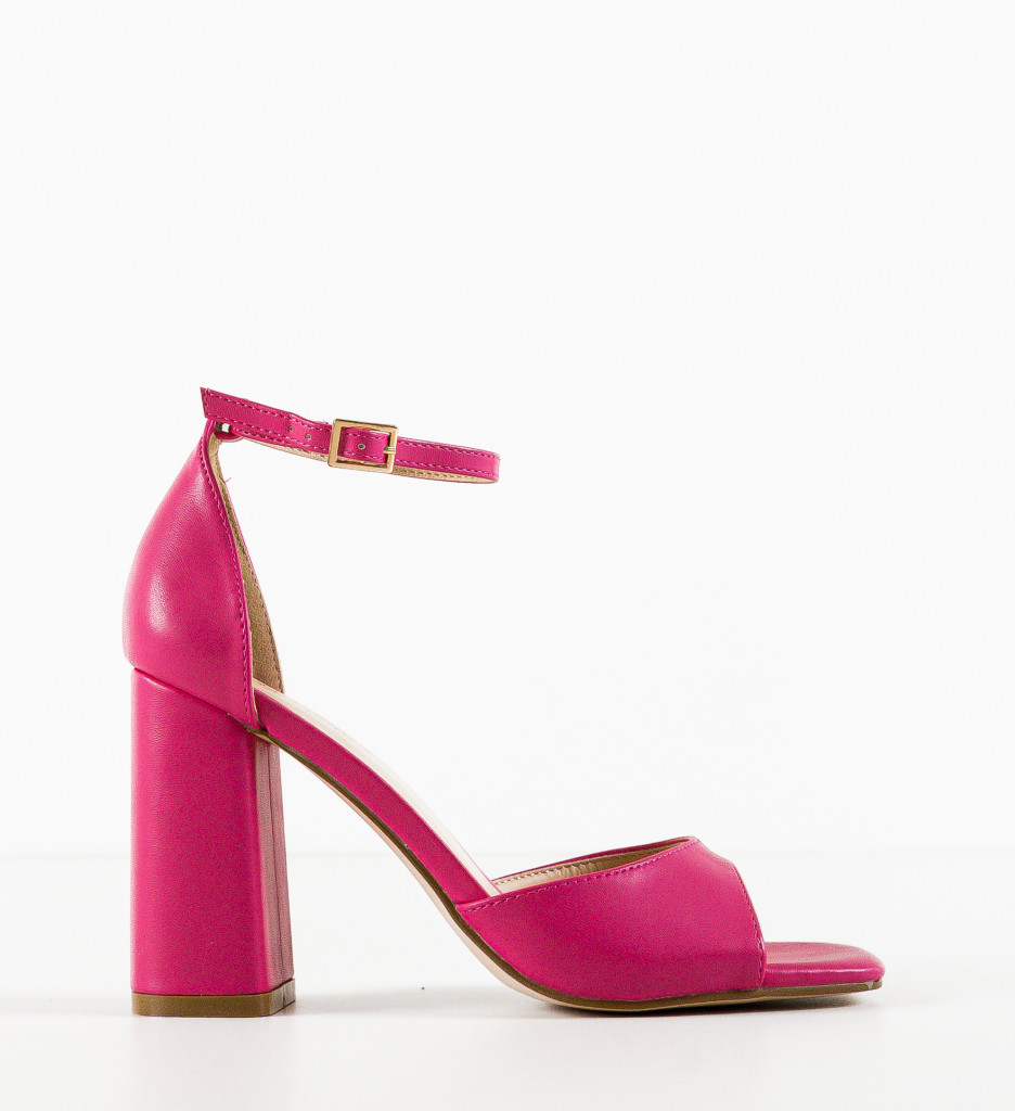 Sandale cu toc Santo Fuchsia