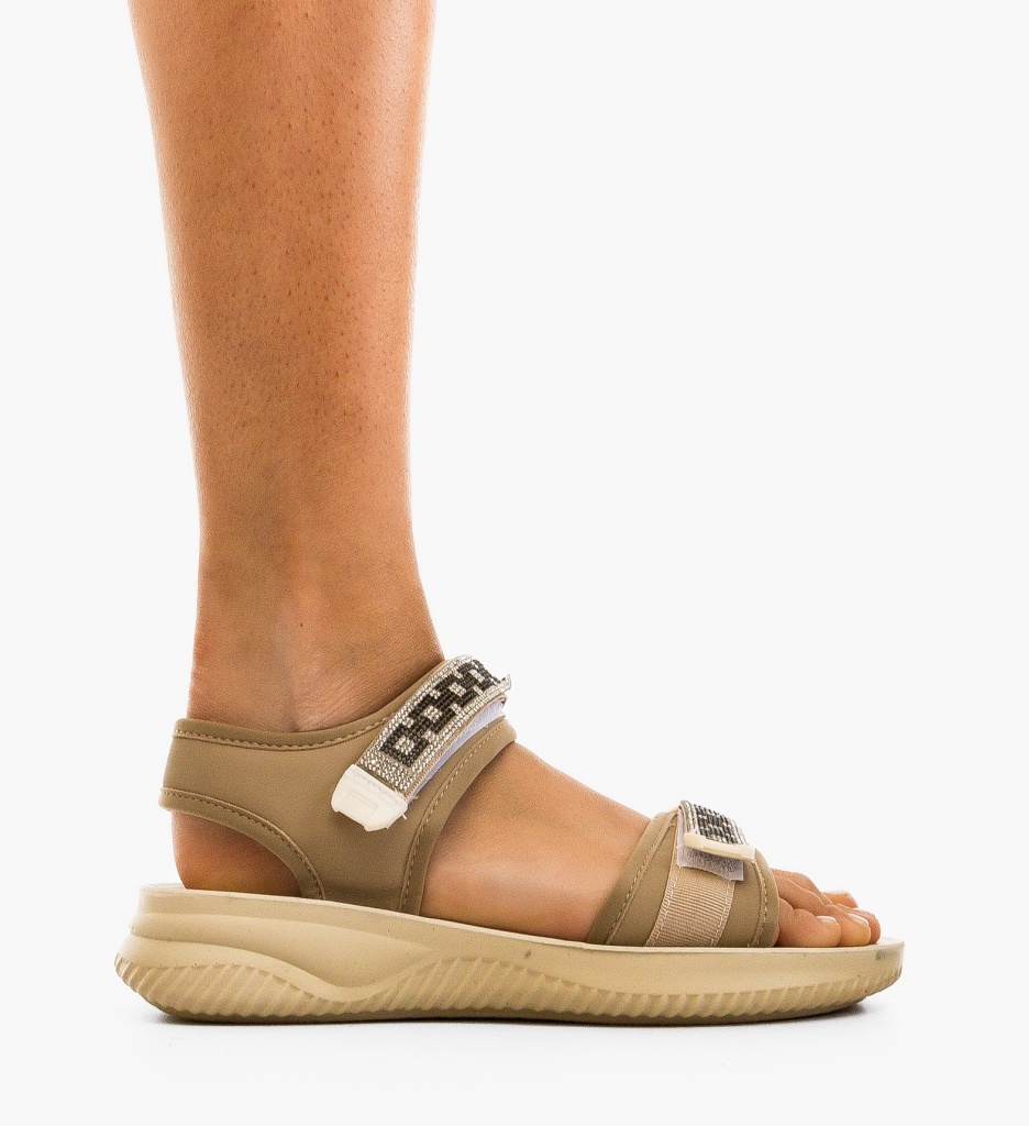 Sandale dama Berhy Khaki - 2 | YEO