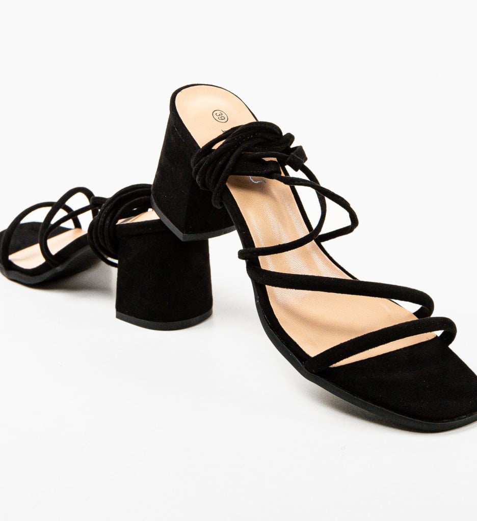 Sandale dama Calf Negre - 5 | YEO