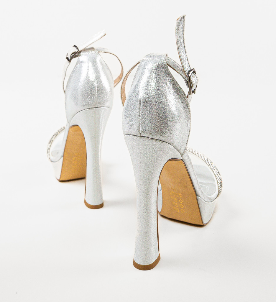 Poze Sandale dama Neke Argintii depurtat.ro 