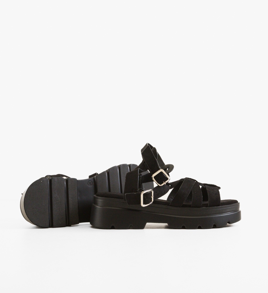 Sandale dama Pravend Negre - 3 | YEO