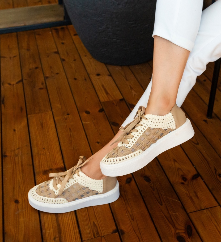 Sneakers dama Aihao Khaki - 2 | YEO