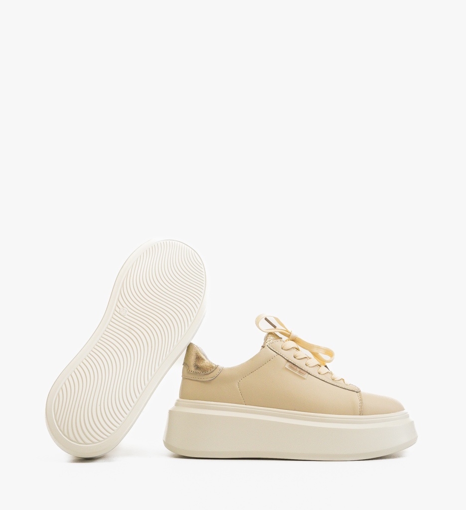 Sneakers dama Byva Bej - 4 | YEO