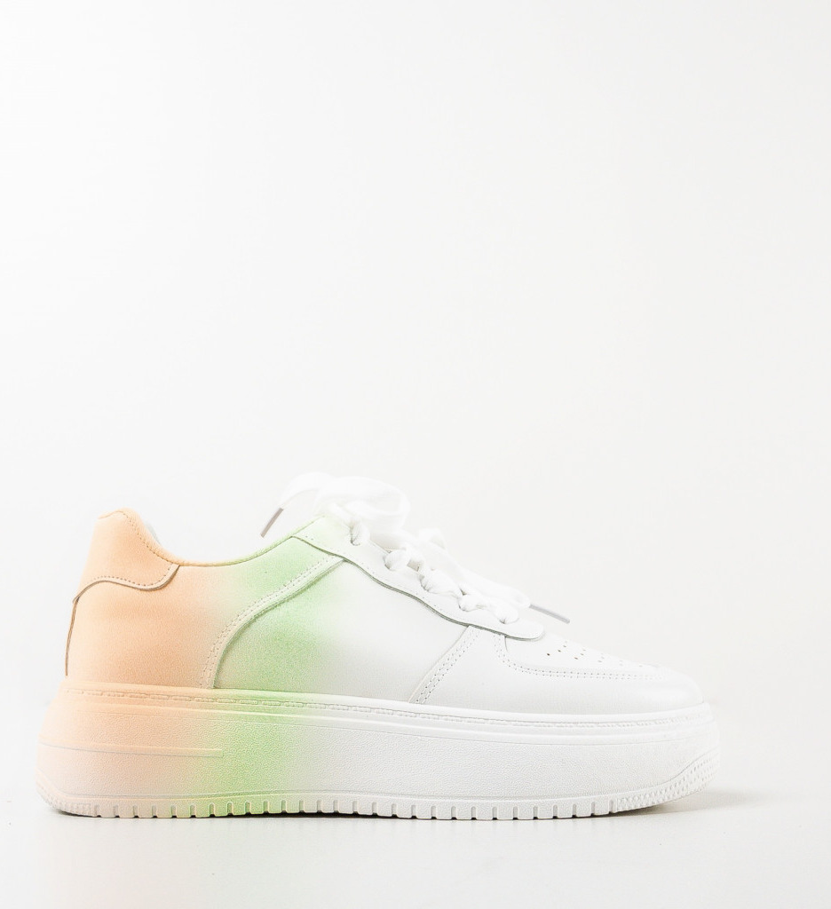 Sneakers dama Clay Portocalii - 3 | YEO