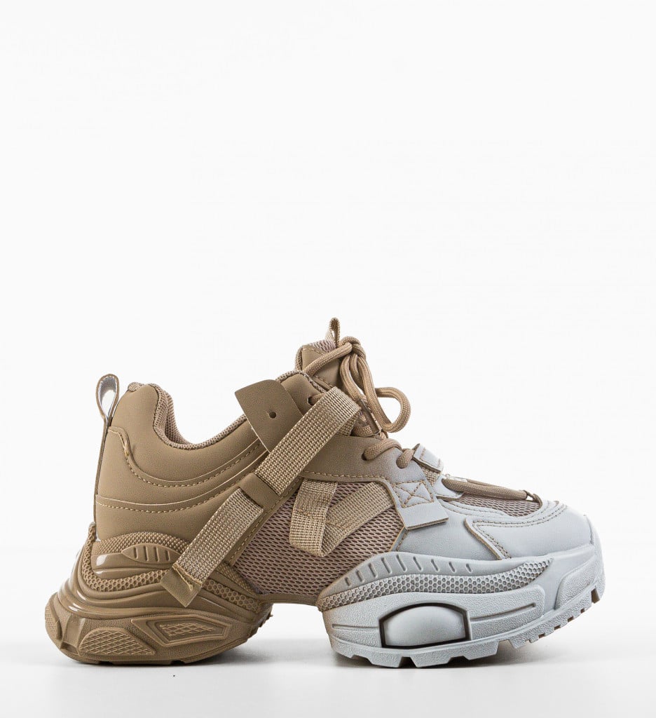 Sneakers dama Duos Khaki - 4 | YEO