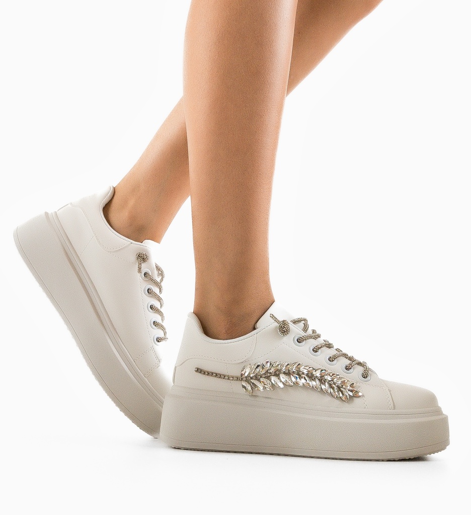 Sneakers dama Epipha Albi - 1 | YEO